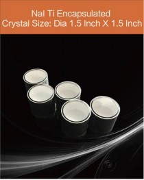 NaI Tl scintillation crystal, Thallium doped Sodium Iodide scintillation crystal, NaI Tl scintillator diameter 1.5 inch x 1.5 inch